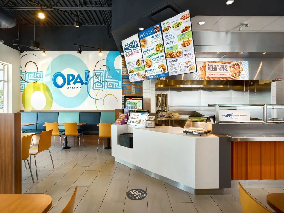 OPA! of Greece restaurant interior
